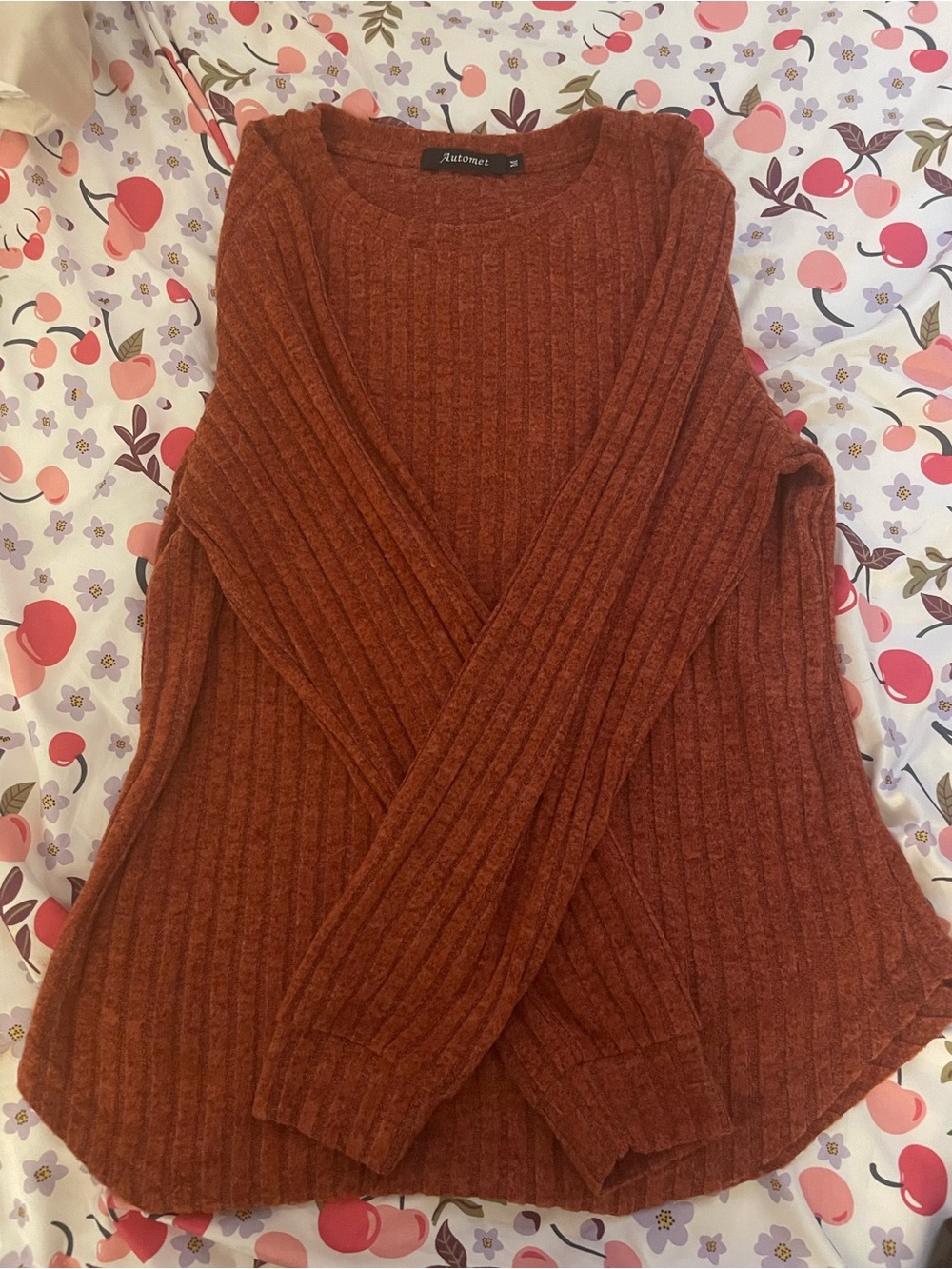 Automet burnt orange long sleeve sweater